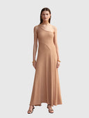One Shoulder Como Maxi - Honey Gold