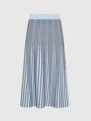 Evlyn Knit Skirt - Blue/Choc