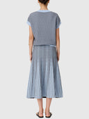 Evlyn Knit Skirt - Blue/Choc