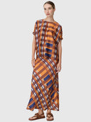 Lattice Skirt - Amber Check