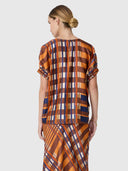 Lattice Top - Amber Check
