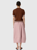 Dahlia Knit Polo - Toffee/Pink