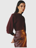 Ribbed Blend Knit Top - Roselle Merino Wool