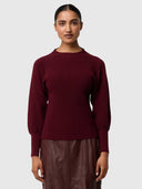 Ribbed Blend Knit Top - Roselle Merino Wool