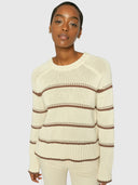 Rola Bine Stripe Crewneck Knit – Coffee Quartz