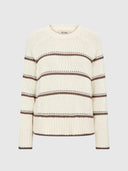 Rola Bine Stripe Crewneck Knit – Coffee Quartz