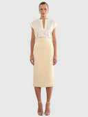 Selene Verity Midi Skirt – Cream
