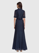 Ina Maxi Shirt Dress - Midnight Sky
