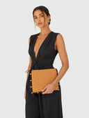 Terra Beads Clutch – Natural/Black