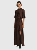 Scorpius Silk Dress – Chocolate