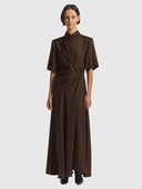Scorpius Silk Dress – Chocolate