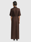 Scorpius Silk Dress – Chocolate