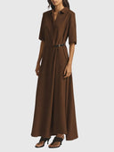 Scorpius Silk Dress – Chocolate