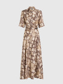 Scorpius Silk Dress – Python Print