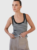 Tank - Black/Ivory Stripe