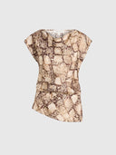 Torrance Silk Top – Python Print
