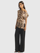Torrance Silk Top – Python Print