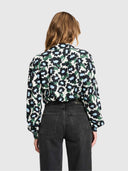 Violet Wild Flowers Ecru Blouse - White