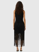 Charleene Fest Fringe Dress - Black
