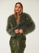 Mahattan Crop Jacket - Forrest Green