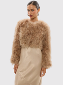 Mahattan Crop Jacket - Toffee