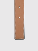 Double Sided Monogram Belt – Black/Tan/Silver