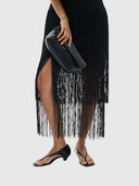 Charleene Fest Fringe Dress - Black
