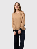 College Sweater - Camel/Black
