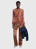 25WWPW02 Paisley Corduroy Pants - Naranja