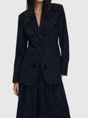 25WWEW19 Blazer - Black & Floral Print