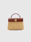 Marie 22 Haute Rattan – Brown Leather & Gold Hardware