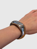 Large Wave Bangle – Silver