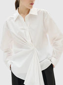 Dallas Pleated Shirt - Pure White