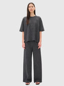 Gincette Melange Pants - Dark Grey Melange
