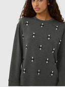 Kincent Melange Deco Blouse - Dark Grey Melange
