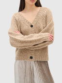 Troa Cardigan - Sandy Grey Melange