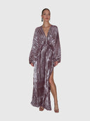 De Luxe Gown - Wine Shimmer