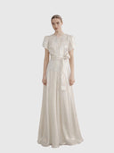 Isabella Maxi Dress - Silver Foil