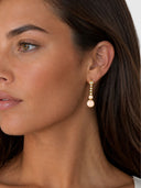 Night Earring – Gold Pink Coral