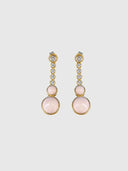 Night Earring – Gold Pink Coral